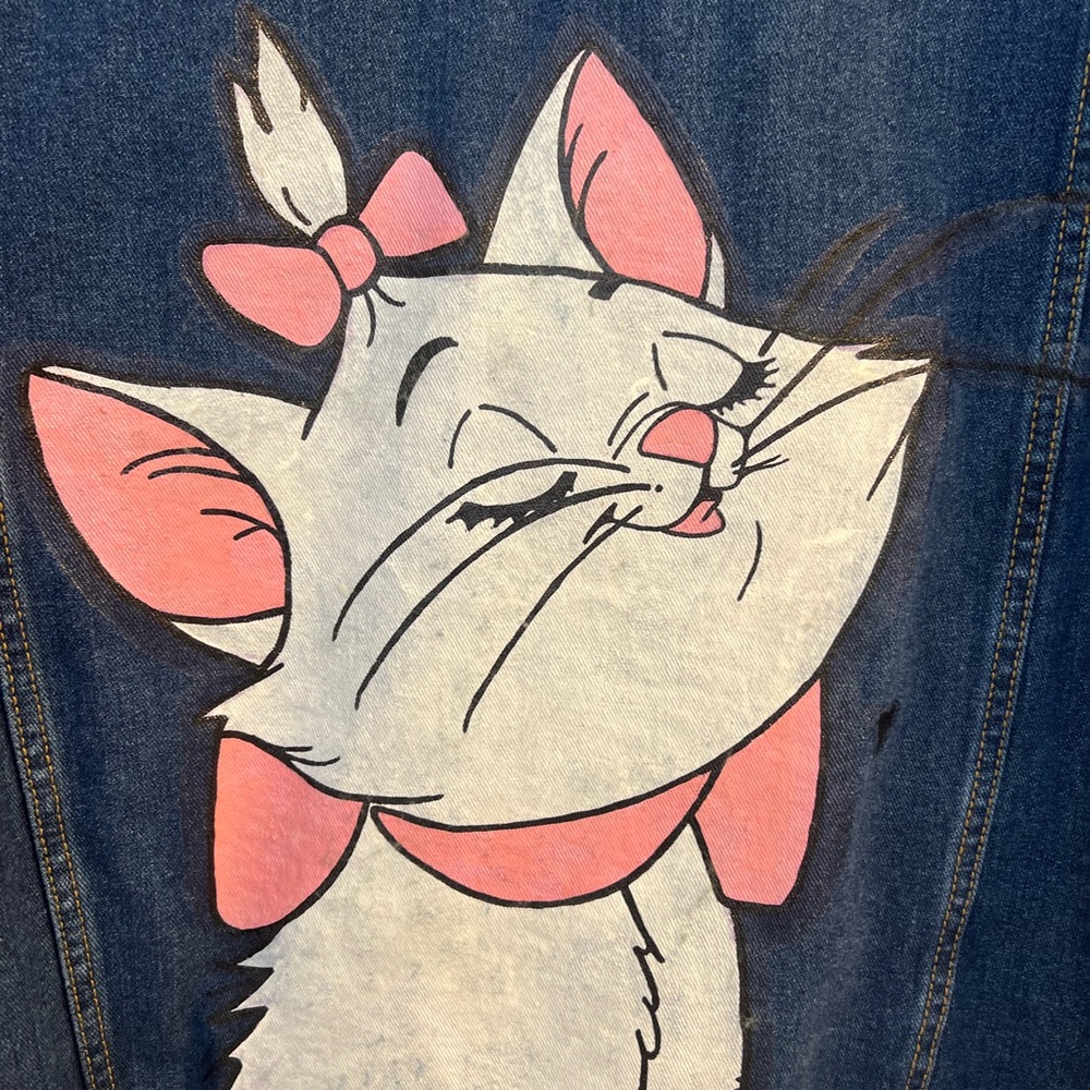 Custom Hand-painted Oversized Marie Inspired Denim Jacket
